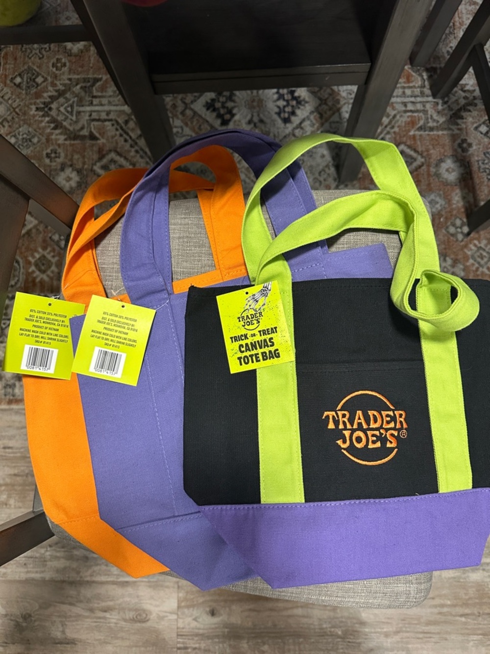 Trader Joe’s Mini Canvas Tote Bags (Set of 3)